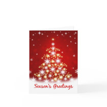 Season's Greetings -  Star Tree Christmas Card