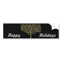Seasons Greetings Tree bumper stickers by Coconutzoo Seasons Greetings Tree bumper stickers