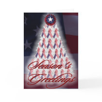 Season's Greetings White Tree cards by silentranksshop Season's Greetings White Tree cards
