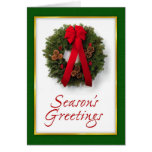 Season's Greetings Wreath Card cards