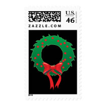 Seasons Greetings: Wreath Postage Stamps