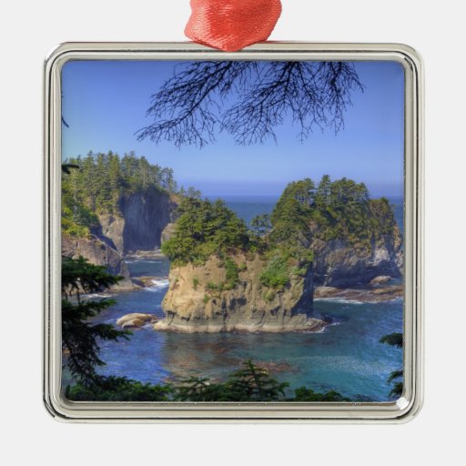 Seastacks, Makah Nation Tribal Lands, Cape Christmas Tree Ornament