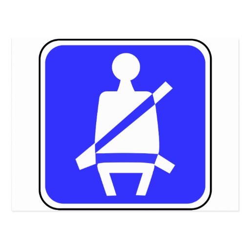 Seat Belt Sign Postcard | Zazzle