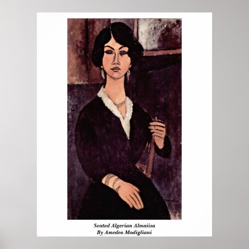 Seated Algerian Almaiisa By Amedeo Modigliani Print