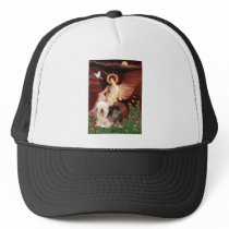 Seated Angel - Old English (standing) Trucker Hat