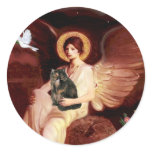 Seated Angel - Persian Calico cat Sticker