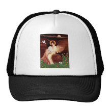 Seated Angel - White Persian cat #13 Hat