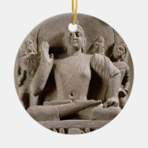 Seated Bodhisattva, Mathura (red sandstone) Christmas Tree Ornaments