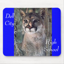 seated cougar, Dell City, High School mousepads