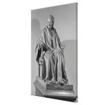 Seated sculpture of Voltaire Stretched Canvas Print