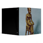 Seated statue of Imhotep  holding an open Vinyl Binder