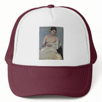 Seated Woman With Bare Chest,  By Corot Jean-Bapti Trucker Hats
