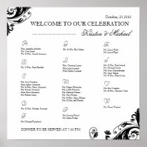 Seating Arrangement Chart Print