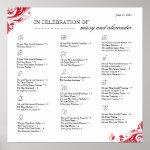 Seating Arrangement Chart Posters
