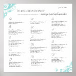 Seating Arrangement Chart Poster