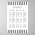 Seating Chart 15 Table 150 Guest Chalkboard Poster | Zazzle