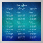 Seating chart wedding birthday party poster