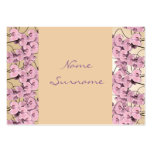 Seating name tags, pink orchids- customizable business card