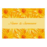 Seating name tags, yellow lilly - customizable business card templates