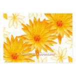 Seating name tags, yellow lilly - customizable business cards