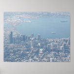 Seattle from air poster