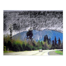 Seattle Rain Postcard
