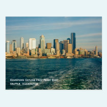 Seattle Skyline Postcard postcards