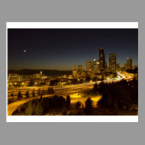 Seattle Washington Downtown Skyline at Sunset postcards