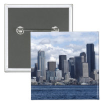 Seattle Washington Skyscrapers buttons