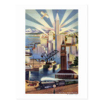 Seattle, Washington - View of Downtown Postcard