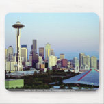Seattle with Mount Rainier, Washington State, U.S. Mousepad
