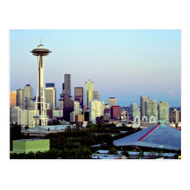 Seattle with Mount Rainier, Washington State, U.S. postcards