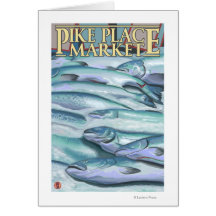 SeattleFish on Ice at Pike Place Market Cards
