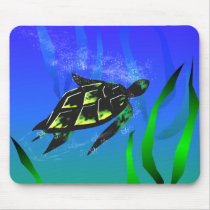 SeaTurtle Mouse Pad mousepads by Paintedlynx SeaTurtle Mouse Pad mousepads