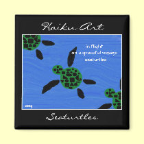Seaturtles Haiku Art Magnet