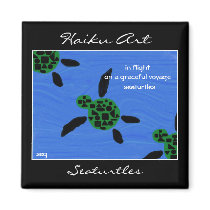 Seaturtles Haiku Art Magnet