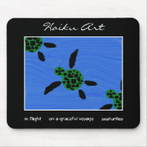 Seaturtles Haiku Art Mousepad