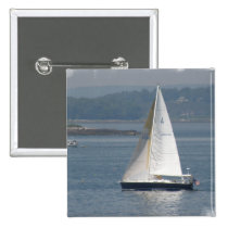 Seaward Sailboat Square Pin buttons