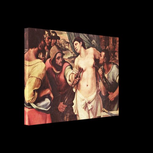 Sebastiano del Piombo - Martyrdom of St Agatha Stretched Canvas Print
