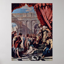 Sebastiano Ricci - Esther before Persian king Poster