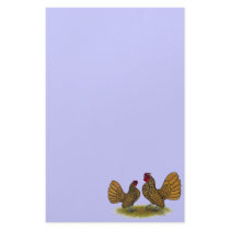 Sebright Bantams:  Golden Stationery Paper