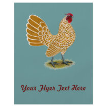 Sebright:  Buff-laced Rooster Flyer Design