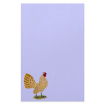 Sebright:  Buff-laced Rooster Stationery Design