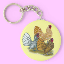 Sebright Rooster Assortment keychains