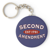Second Amendment Est 1791 Keychains
