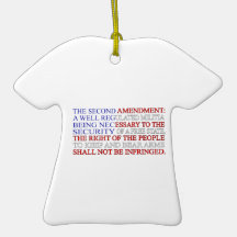 Second Amendment Flag Christmas Ornament