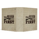 Second Amendment Protects First Amendment Vinyl Binder