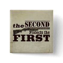 Second Amendment Protects First Amendment Pin