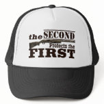 Second Amendment Protects First Amendment Trucker Hat