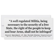 Second Amendment to the United States Constitution Custom Invitation